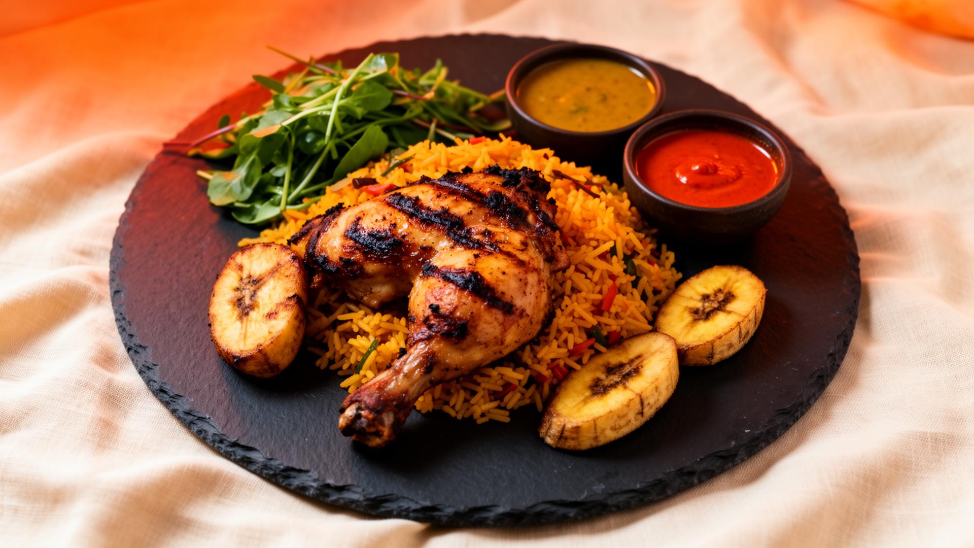 Signature Cravia grilled chicken with pilau rice